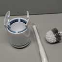 MR.SIGA Toilet Bowl Brush and Holder, Premium Quality, with Solid Handle and Durable Bristles for Bathroom Cleaning, White, 1 Pack (One Size)