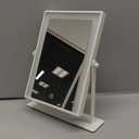 9"x11" Small Vanity Mirror with Lights, Lighted Makeup Mirror with Light, Portable Tabletop Cosmetic Make Up Mirror, Smart Touch Control, Dual Power Supply, 360Rotation (White)