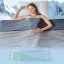 Cooling Blanket Queen Size, Cooling Blankets for Hot Sleepers, Absorbs Heat to Keep Body Cool for Summer Nights Sweats, Cold Blanket for Bed Couch Sofa, Ice Blanket 90x90 Inches, Dark gray