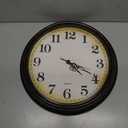 Large Wall Clock 16 Inch Silent Non-Ticking Vintage Wall Clocks Battery Operated for Living Room Office School (Bronze)