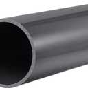 MECCANIXITY PVC Rigid Round Pipe 67.8mm ID 75mm OD 650mm Dark Grey High Impact for Water Pipe,Crafts,Cable Sleeve