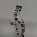 Simpeak Bracelet Elastic Band Compatible with Fitbit Versa/Versa 2/Versa Lite/Versa SE Smartwatch Only, Women Beaded Pearl Band Replacement for Fitbit Versa 2/Lite/SE, Black