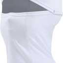 Kids Balaclava Ski Mask Scarf, Kids Fleece Gaiter Cold Weather Full Face Mask for Boys & Girls - Black (One Size, White)