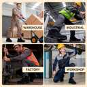 Steel Toe Shoes for Men Work Shoes Lightweight Safety Sneakers with Kevlar Puncture Resistant Midsole for Construction Warehouse Work (Black, 10)