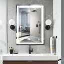 28"x 20" LED Bathroom Mirror Vanity Mirror, Anti-Fog, Dimmable, Color Temperature Adjustable 3000-6000K, Switch-held Memory Led Wall Mirror Suitable for Bathroom, Vanity (Vertical/Horizontal)