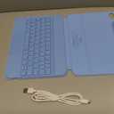Dexnor for iPad (A16) 11th/10th Generation Case with Keyboard Ultra-Thin Magnetic Folio Keyboard Case Trackpad Pencil Holder Backlit Rechargeable for iPad A16 11" 2025/10th Gen 10.9" 2022, Light Blue