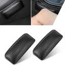 2 PCS Automotive Center Console Knee Protector Pad, In-car Leg and Elbow Soft Pad, Leather Armrest Protection Pad, Soft and Comfortable Support, Universal Automotive Interior Accessory (Black)