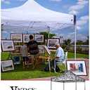 E-Z UP 10x10 Vantage Pop Up Canopy Tent, Steel Frame, Black Top, Wide-Trax Roller Bag & Spike Kit, 10 by 10'
