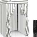 EAGLE PEAK Flex Ultra Compact 4x4 Pop-up Canopy, Sun Shelter, Changing Room, Portable Privacy Canopy Cabana for Pool, Fashion Photoshoots, or Camping, Gray/White