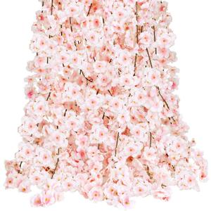 CEWOR 10pcs Fake Cherry Blossom Vines Artificial Spring Flowers for Outdoors Hanging Silk Flower Garland for Wedding Party Pink Room Decor Japanese Kawaii Decoration