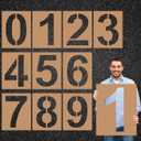 Briwooody Large Number Stencil 0-9 Numbers Pavement Templates Reusable Number Kit Set Large Letter Stencils for Cake Parking Lot and Equipment Spray Painting, 18 Inch