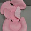BOMOLOUR Infant Car Seat Insert with Removable Cushion for Baby Preemie Newborn Infant, Reversible carseat Insert Head Body Support Fits for Stroller, Baby Swing, Rocker, Bouncer, Bassinet - Pink