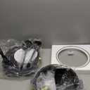 Dezin Hot Pot Electric with Divider, 6L Double-Flavor Shabu Shabu Pot, Dual Sided Removable Non-Stick Hotpot Pot Electric, 3" Depth Chinese Hot Pot with Multi-Power Control, 2 Silicone Ladles Included (Grey)