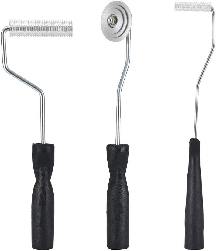 Fiberglass Roller Tools Kit, 3pcs Fiberglass Resin Laminating Bubble Roller Set for Tub Shower Bathtub Boat Repair