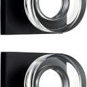 coolnews 2 Pack Matte Black Dummy Door Knob Glass Door Knobs Interior Crystal Door Handles for Hall and Closet Crystal Door Knobs