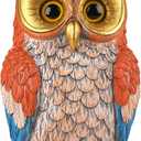 Owl Figurine, Resin Animal Sculpture Statue for Home Decor, Bookshelf, Bedroom, Living Room, Office & Table Mantle Display Decorations - Unique for Bird Lovers