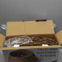 28in Christmas Tree Collar - Woven Hyacinth Tree Collars for Artificial Trees - Rattan Rustic Farmhouse Basket for Tree Base Cover with Cord Cut-Out for 6ft 7.5ft Tree (Brown)