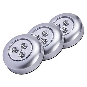 LIGHT IT! by Fulcrum, 30010-301 Stick-On Light, Silver, Pack of 3 