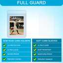 400ct Card Protectors - Includes 200ct Semi Rigid Card Holders & 200ct Soft Card Sleeves, Semi Rigid Baseball Cards Sleeves Protectors, Fits Graded Trading Cards, Semi Rigid Card Sleeve