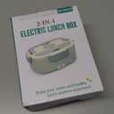 Geveniss Electric Lunch Box for Men, Women & Adults - 80W Fast Heating - Heated Lunch Box with Dual 1.5L SS Containers - Portable Food Warmer for Car, Truck, Office (Cream)