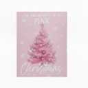 I'm dreaming of a Pink Christmas Canvas Wall Art Decor - Retro Winter Holiday Xmas Artwork Canvas Frame Hanging Prints, 11"x14"