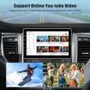 10.1 inch Single Din Car Stereo with Wireless Carplay 10 inch Touchscreen Radio Support FM Radio/YouTube Video/Car Play/Android Auto/Bluetooth/SWC + Backup Camera + Mic