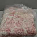 5x7 Washable Pink Area Rug, Upgraded Denser Surface Vintage Rugs, Honeycomb NonSlip Backing Living Room Rug, Easy Care Foldable Rugs for Living Room Bedroom Kitchen Dinning Room Home Office