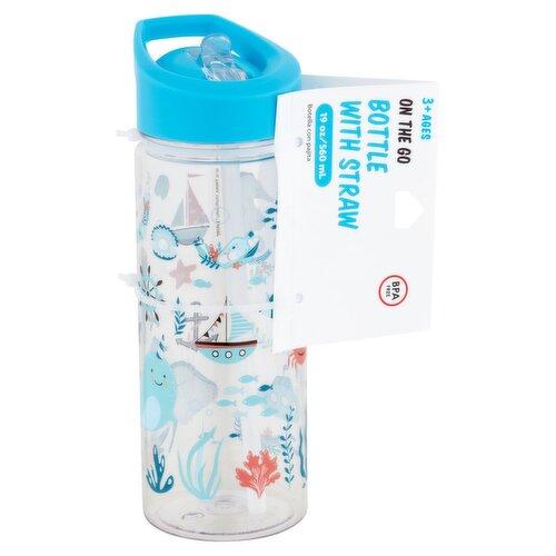 Jacent On the Go 19 oz Bottle with Straw, 3+ Ages