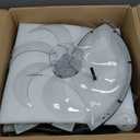 MeiMeiDa 35" Modern Ceiling Fan with Lights Remote Control, Low Profile Ceiling Fan with Lights, Flush Mount Smart Ceiling Fan Light for Bedroom Living Room Kitchen, Reversible Blade, Black