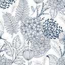MelunMer Navy Blue Peel and Stick Wallpaper for Bathroom Boho Vintage Floral Leaf Contact Paper for Cabinets and Drawers Laundry Room Wallpaper Stick and Peel,Removable,Waterproof 393inL17.3inW