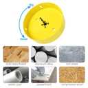 6-3/8 Inch Hole Saw with Heavy Duty Arbor, 6 3/8Recessed Lighting Hole Saw with 1-1/2 Inch Cutting Depth, Bi-Metal Hole Cutter for Smoothly Cutting Ceiling Tile Drywall Plywood Plaster Metal Plastic