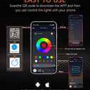 Qasim Angel Eyes Halo Rings Cotton Lights 12V 80MM RGB LED Universal for Car Scooter Motorcycle DRL with Turn Signal Function APP Bluetooth Control Multi-Color 2-Pack