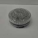 HOPGGIE 11.8" 2-Tier Crystal Chandelier LED Ceiling Light Semi Flush Mount Ceiling Light Fixtures Modern Chandelier Light for Closet Hallway Bedroom Foyer Kitchen (Cool White)