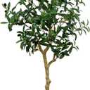 Nearly Natural Mediterranean Indoor Artificial Olive Tree 4FT Tall Faux Olive Plant for Home and Office Decor, Fake Olive Tree with Planter, Realistic Olive Tree Branches and Olive Fruits