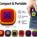 Retro Striped Footbag Professional Sand Filled Kick Ball - Foot Bag for Beginners & Pros, Compact Agility Training & Outdoor Circle Game for Adults and Teens (01-C)
