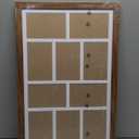 27x17 Inch Large Wood Collage Picture Frames Set of 2,14 Opening 4x6 Multiple Picture Frame with Mat,Display Photos(Carbonized Brown)