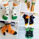 5 Packs Halloween Socks for Boys Girls,Novelty Holiday Sock Funny Crew Socks Spooky Halloween Gifts Easter Carnival