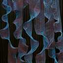 Newwiee 15 Yard Iridescent Ribbon Ruffle Trim Pleated Chiffon Organza Fabric Chiffon Ribbon Lace Fabric Trim for Wedding Sewing Dress Lanter Skirt Bag Decor Jellyfish Hat Costume Craft(Gradient Blue)