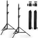 Photography Light Stand, 110"/9.2ft/280cm Portable Reverse Folding Tripod with Travel Bag Aluminum Heavy Duty for Camera,Video,Softboxes,Umbrell,Wedding Outdoor Video Shooting 2 Pack