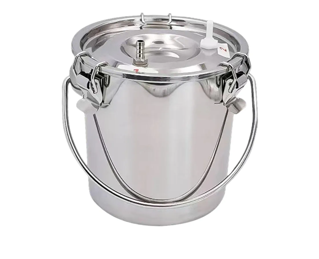 MYCENSE Milking Machine Bucket Milk Bucket Stainless Steel Multiuse for Livestock Sheep Milking Equipment, 3L