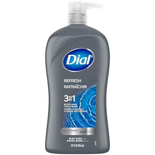 Dial Men 3in1 Body, Hair and Face Wash, Hydro Fresh, 32 fl oz