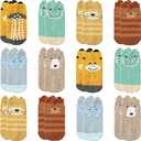 Aroveea Baby Toddler Socks Grip Non Slip Boys Girls Cotton 12 Pack for 3-5T Kids Ankle Cute Socks 6M-7Years