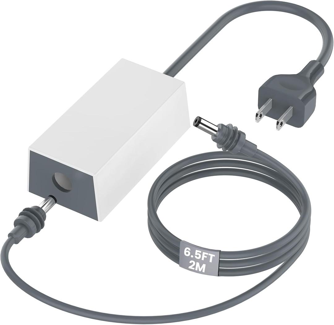 Starlink Mini Power Supply & Accessories, Official Replacement 60W AC Adapter with 5.5FT Power Cord & 6.5FT Detachable DC Cable for Starlink Mini Dish