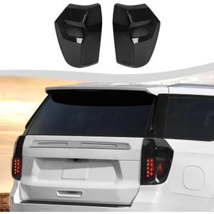 Tail Light Lamp Taillight Guard Cover Fit for Chevy Suburban 2020-2025 & Chevy Tahoe 2020-2025,Rear Light Frame Exterior Accessories,Smoked Black