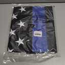 Embroidery Stars Thin Blue Line Police American flag 3x5 Heavy Duty Honoring Law Enforcement Officers FlagsUV Protected Fade Embroidered Blue Striped American Flag Outdoor Super Durable