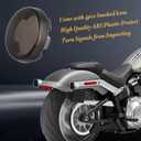 Sequential Led Turn Signals, 1157 Front + 1156 Rear Blinkers with Smoked Lens Compatible with Harley Sportster Softail Street Glide Road King Cruiser Turing