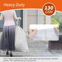 Polecasa Extra Heavy Duty Large Laundry Bag with Sturdy Handles and Drawstring Closure, 2 Pack 28 x 36 inches Durable Storage Bags for Basket, Hamper, College, Dorm, Travel, Silver