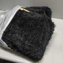 Thick Area Rug Black Fluffy Shag 3x5 for Bedroom, Ultra Soft Thickened Plush Washable Carpet, Non-Slip Cozy Shaggy Fuzzy Rug for Living Room Nursery Dorm Playroom Kids Baby Room