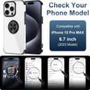 Tnarru Designed for iPhone 15 Pro Max Case with Stand [Magnetic Ring Holder Kickstand] Soft TPU Bumper Non-Yellowing Anti-Scratch Lightweight Slim for iPhone 15 Pro Max Case Black and Clear