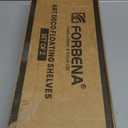 Forbena Floating Bathroom Shelves Wall Mounted, Aesthetic White and Gold Shelves for Bathroom Accessories, Modern Bathroom Organizer with Tower Bar for Wall Decor Storage Small Spaces, Set of 2